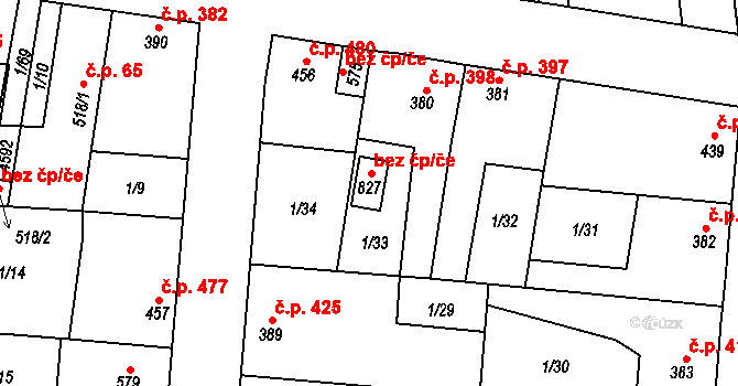 Lenešice 48736716 na parcele st. 827 v KÚ Lenešice, Katastrální mapa