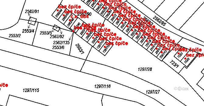 Teplice 49326716 na parcele st. 1297/104 v KÚ Teplice-Trnovany, Katastrální mapa