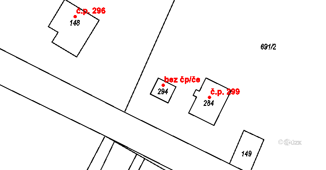 Deštné v Orlických horách 49517716 na parcele st. 294 v KÚ Jedlová v Orlických horách, Katastrální mapa