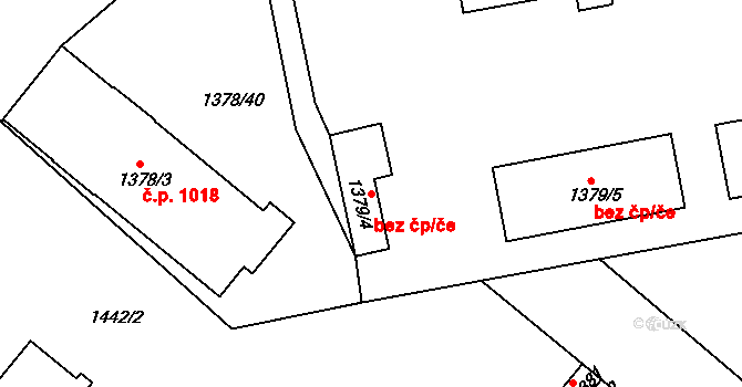 Jemnice 50326716 na parcele st. 1379/4 v KÚ Jemnice, Katastrální mapa