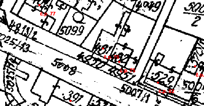 Pasohlávky 76 na parcele st. 481 v KÚ Pasohlávky, Katastrální mapa