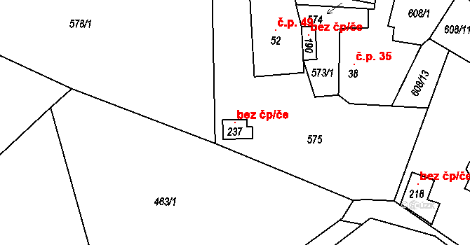 Bohumilice 103389717 na parcele st. 237 v KÚ Bohumilice v Čechách, Katastrální mapa