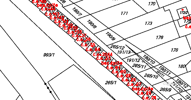 Březenec 33, Jirkov na parcele st. 224 v KÚ Březenec, Katastrální mapa