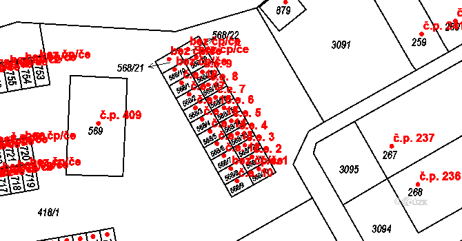 Velešín 5 na parcele st. 568/14 v KÚ Velešín, Katastrální mapa