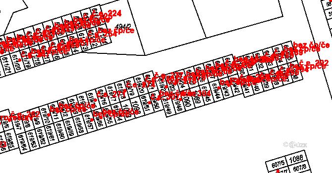 Hamr 278, Litvínov na parcele st. 619/22 v KÚ Hamr u Litvínova, Katastrální mapa