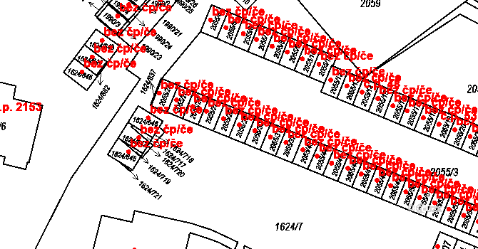 Mizerov 693, Karviná na parcele st. 2055/29 v KÚ Karviná-město, Katastrální mapa