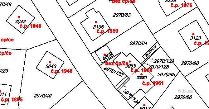 Rakovník 38619717 na parcele st. 4609 v KÚ Rakovník, Katastrální mapa