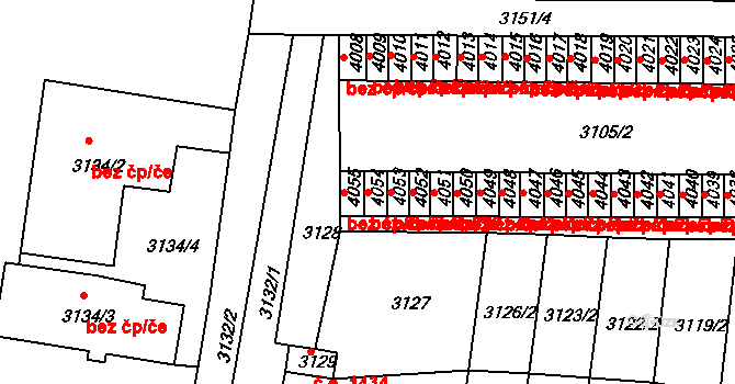 Chomutov 43033717 na parcele st. 4054 v KÚ Chomutov II, Katastrální mapa