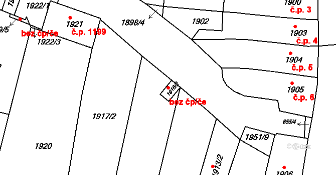 Brno 45579717 na parcele st. 1916/2 v KÚ Černovice, Katastrální mapa