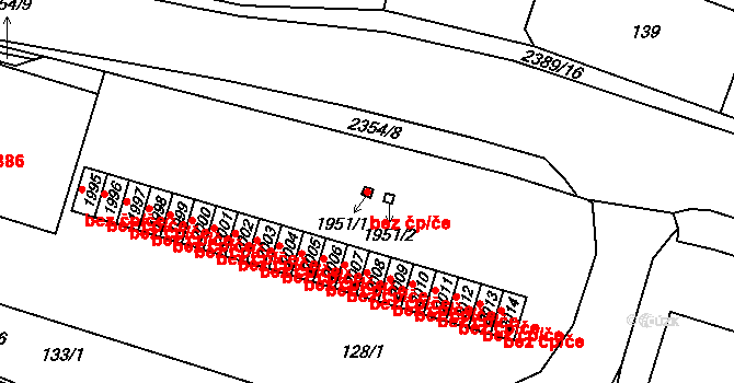 Hořice 45938717 na parcele st. 1951/1 v KÚ Hořice v Podkrkonoší, Katastrální mapa