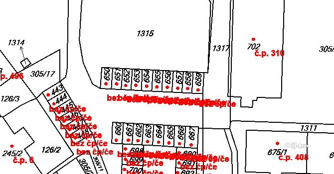Vlachovo Březí 46181717 na parcele st. 656 v KÚ Vlachovo Březí, Katastrální mapa
