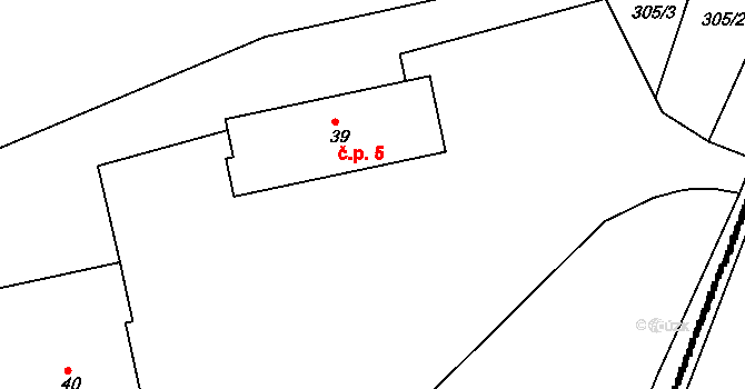 Nuzerov 5, Sušice na parcele st. 39 v KÚ Nuzerov, Katastrální mapa