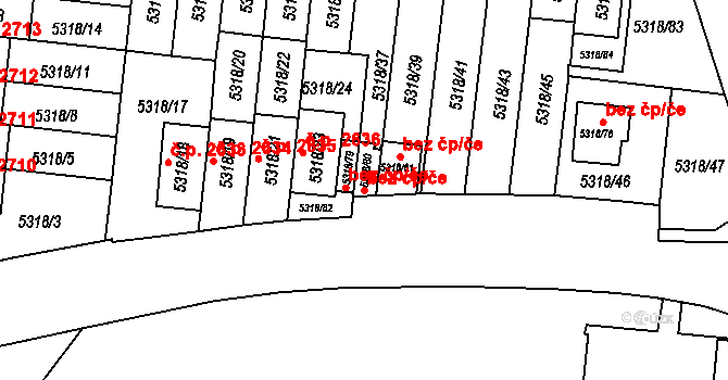 Brno 39449718 na parcele st. 5318/80 v KÚ Žabovřesky, Katastrální mapa