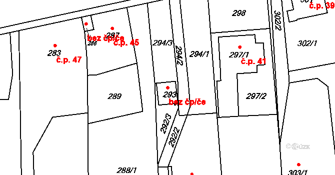Frýdek-Místek 40345718 na parcele st. 293 v KÚ Lysůvky, Katastrální mapa