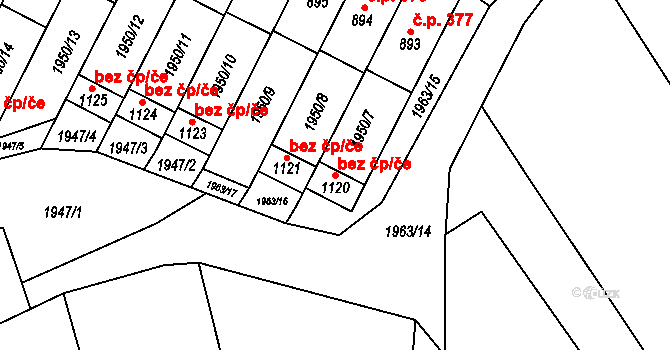 Francova Lhota 42729718 na parcele st. 1120 v KÚ Francova Lhota, Katastrální mapa