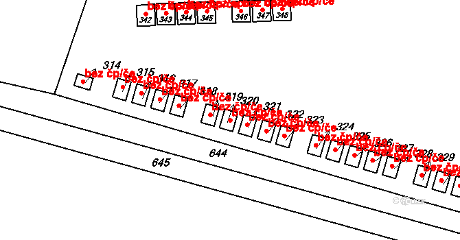 Roudná 47422718 na parcele st. 320 v KÚ Roudná nad Lužnicí, Katastrální mapa