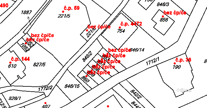 Jablonec nad Nisou 48579718 na parcele st. 863 v KÚ Jablonecké Paseky, Katastrální mapa