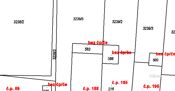 Drnovice 100449719 na parcele st. 583 v KÚ Drnovice, Katastrální mapa