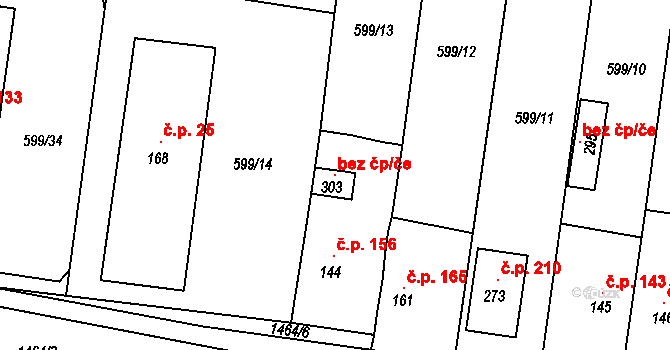 Velemín 120167719 na parcele st. 303 v KÚ Velemín, Katastrální mapa