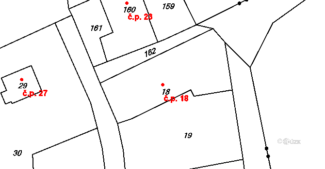 Liboc 18, Kynšperk nad Ohří na parcele st. 18 v KÚ Liboc u Kynšperka nad Ohří, Katastrální mapa