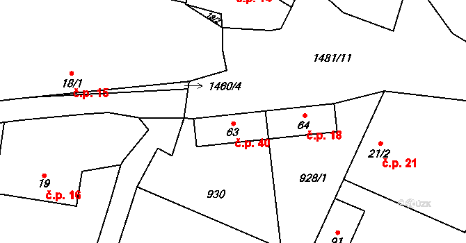 Sedlec 40, Temelín, Katastrální mapa