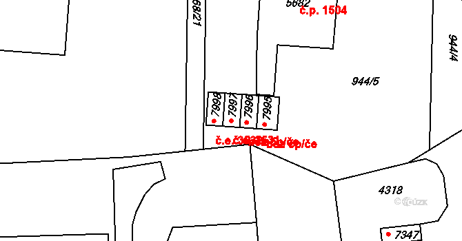 Zlín 3531 na parcele st. 7997 v KÚ Zlín, Katastrální mapa