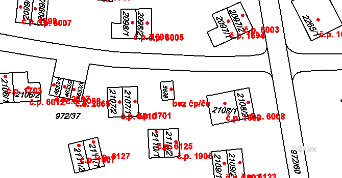 Zlín 42153719 na parcele st. 5639 v KÚ Zlín, Katastrální mapa
