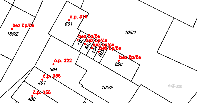 Kryry 42570719 na parcele st. 655 v KÚ Kryry, Katastrální mapa