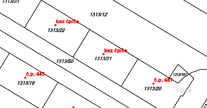 Jeseník 43490719 na parcele st. 1313/21 v KÚ Bukovice u Jeseníka, Katastrální mapa