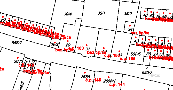 Duchcov 43600719 na parcele st. 31 v KÚ Duchcov, Katastrální mapa
