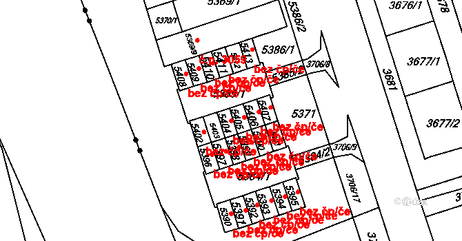 Brno 50114719 na parcele st. 5404 v KÚ Královo Pole, Katastrální mapa