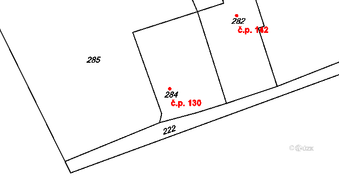 Loučky 130, Odry na parcele st. 284 v KÚ Loučky nad Odrou, Katastrální mapa