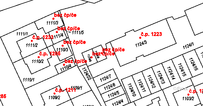 Třešť 38667720 na parcele st. 1124/8 v KÚ Třešť, Katastrální mapa