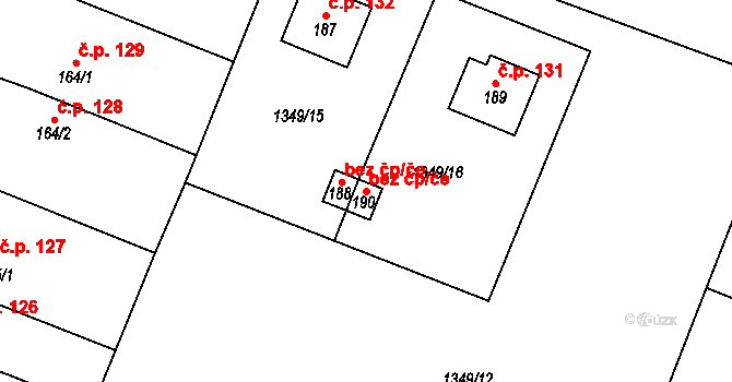 Nevězice 39952720 na parcele st. 190 v KÚ Nevězice, Katastrální mapa