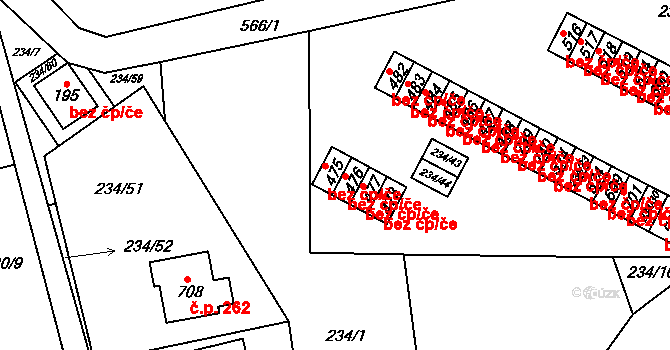 Roztoky 42624720 na parcele st. 475 v KÚ Roztoky u Křivoklátu, Katastrální mapa