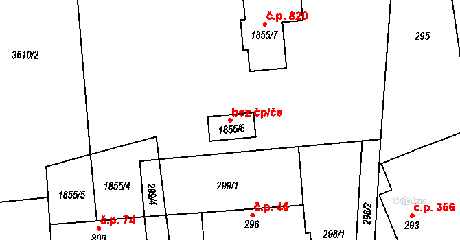 Suchdol nad Lužnicí 42647720 na parcele st. 1855/8 v KÚ Suchdol nad Lužnicí, Katastrální mapa