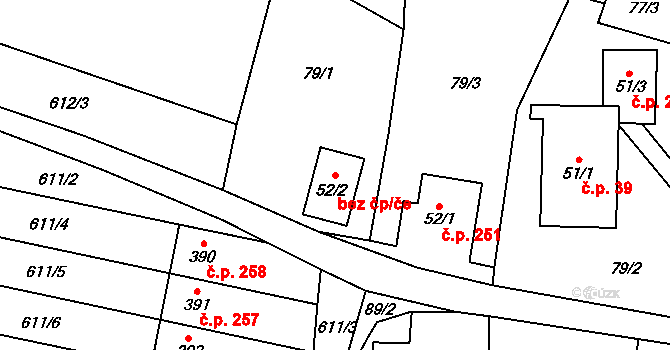 Bozkov 44707720 na parcele st. 52/2 v KÚ Bozkov, Katastrální mapa