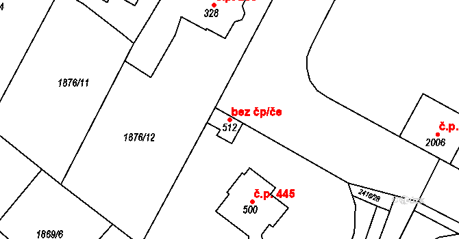 Tišnov 46055720 na parcele st. 512 v KÚ Tišnov, Katastrální mapa