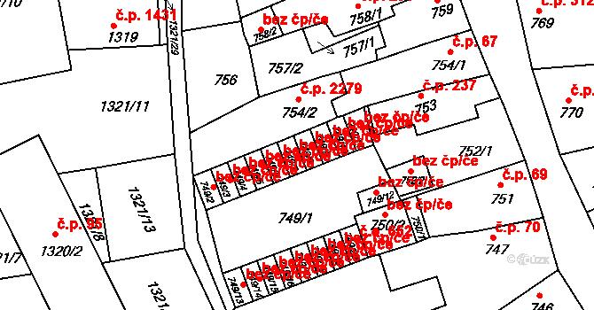 Litoměřice 47612720 na parcele st. 749/7 v KÚ Litoměřice, Katastrální mapa