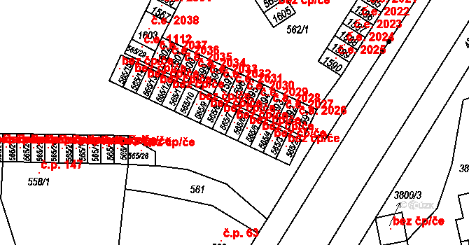 Teplice 96247720 na parcele st. 565/6 v KÚ Teplice-Řetenice, Katastrální mapa