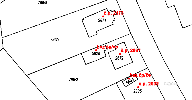 Dvůr Králové nad Labem 103651721 na parcele st. 5926 v KÚ Dvůr Králové nad Labem, Katastrální mapa