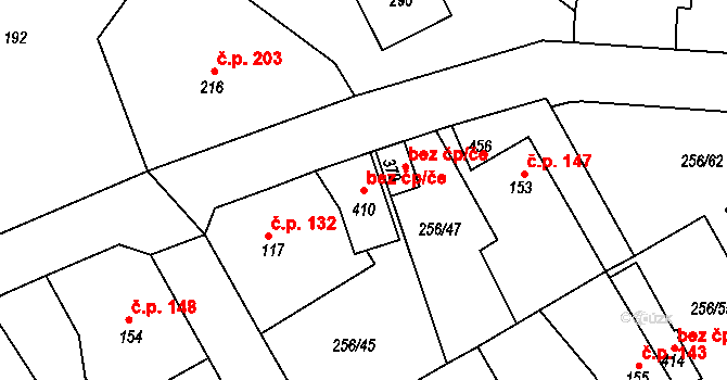 Náchod 103813721 na parcele st. 410 v KÚ Babí u Náchoda, Katastrální mapa