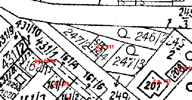 Ctidružice 111 na parcele st. 144 v KÚ Ctidružice, Katastrální mapa