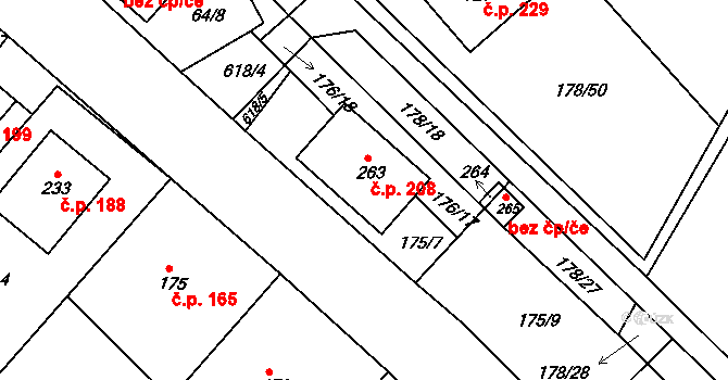 Kravsko 208, Katastrální mapa