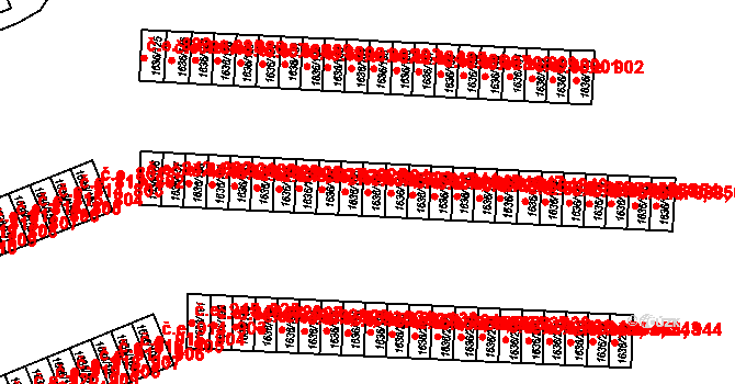 Teplické Předměstí 843,857, Bílina na parcele st. 1636/166 v KÚ Bílina, Katastrální mapa