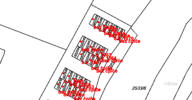 Předměstí 1064, Litoměřice na parcele st. 5223/51 v KÚ Litoměřice, Katastrální mapa