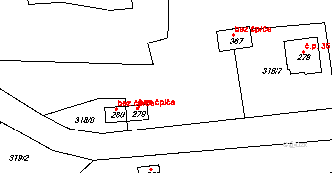 Semily 38861721 na parcele st. 279 v KÚ Bítouchov u Semil, Katastrální mapa
