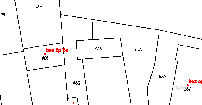 Lipov 38898721 na parcele st. 4715 v KÚ Lipov, Katastrální mapa