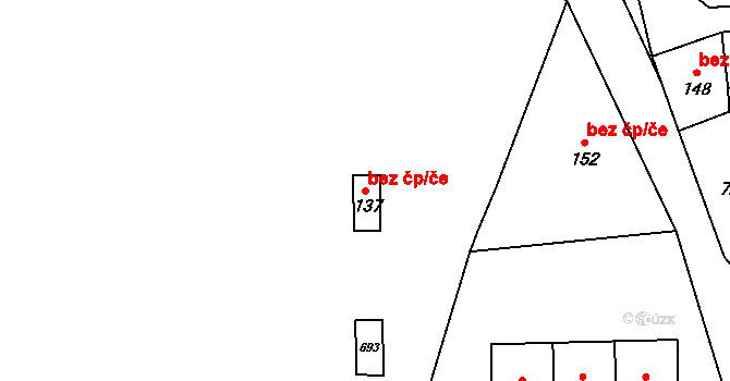 Vacov 39920721 na parcele st. 137 v KÚ Benešova Hora, Katastrální mapa