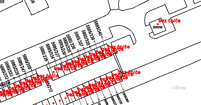 Chomutov 41796721 na parcele st. 5885/339 v KÚ Chomutov I, Katastrální mapa